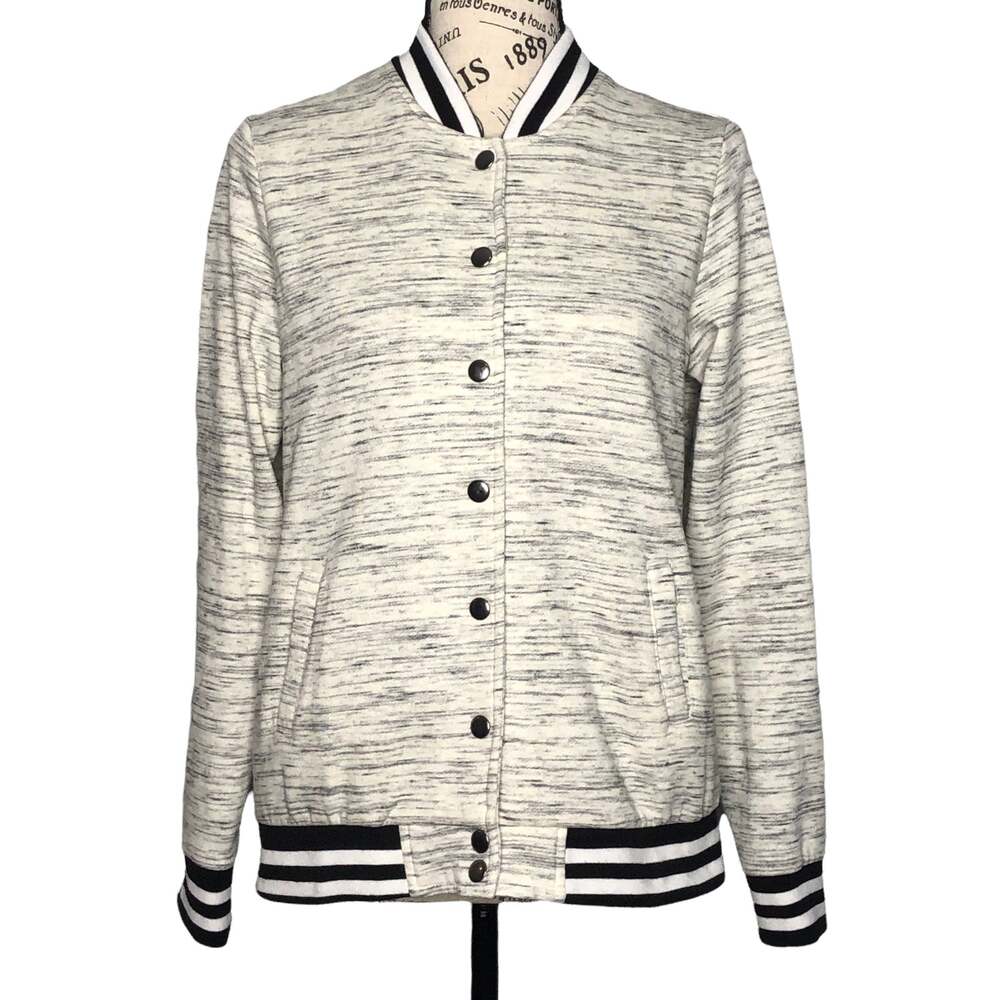 Inspired Hearts (M) Bomber Varsity Sweatshirt Snap Front Side Pocket Jacket